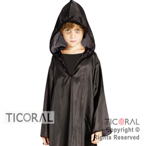 DISFRAZ NI�O TUNICA NEGRA C/CAPUCHA T2 x 1